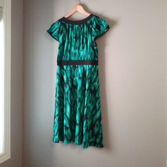 🌞 Apt 9 Green & Black A-line Dress | Small - Picture 7 of 14